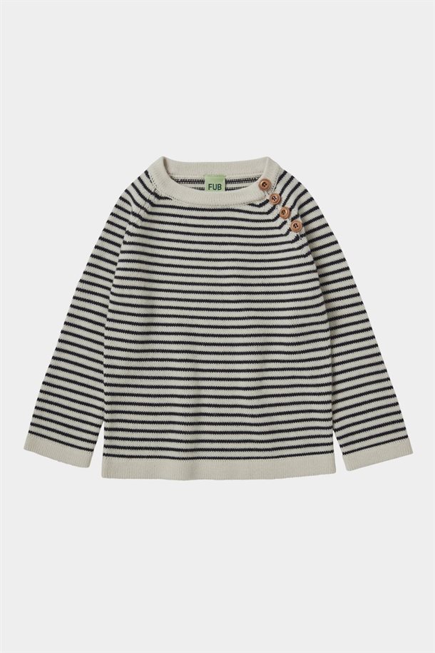 Fub - Sweater - Ecru/Dark Navy