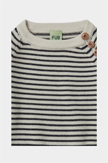 Fub - Sweater - Ecru/Dark Navy