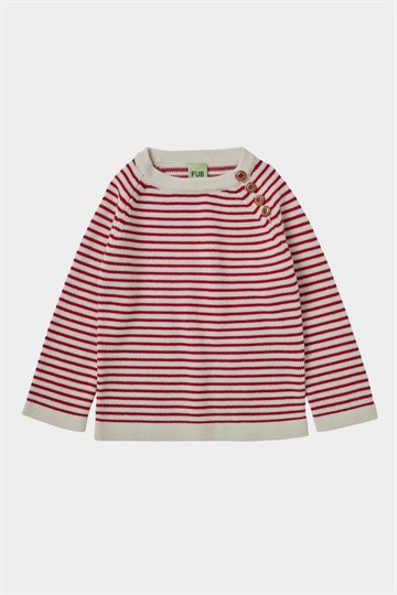 Fub - Sweater - Ecru/Red